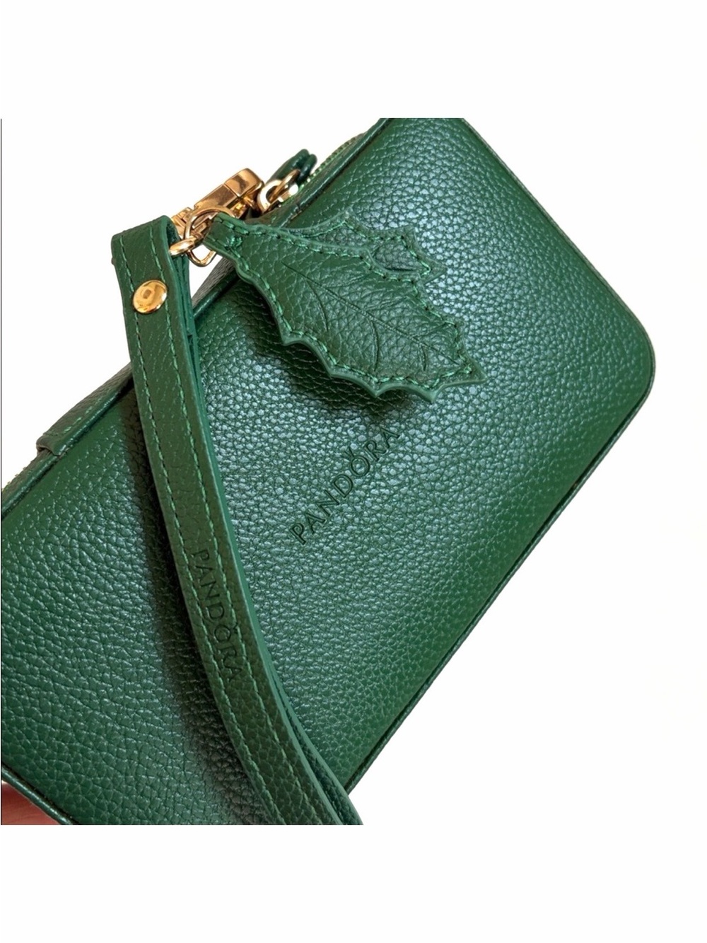 Pandora Leather Jewelry Organizer Travel Box Case Limited Edition Green